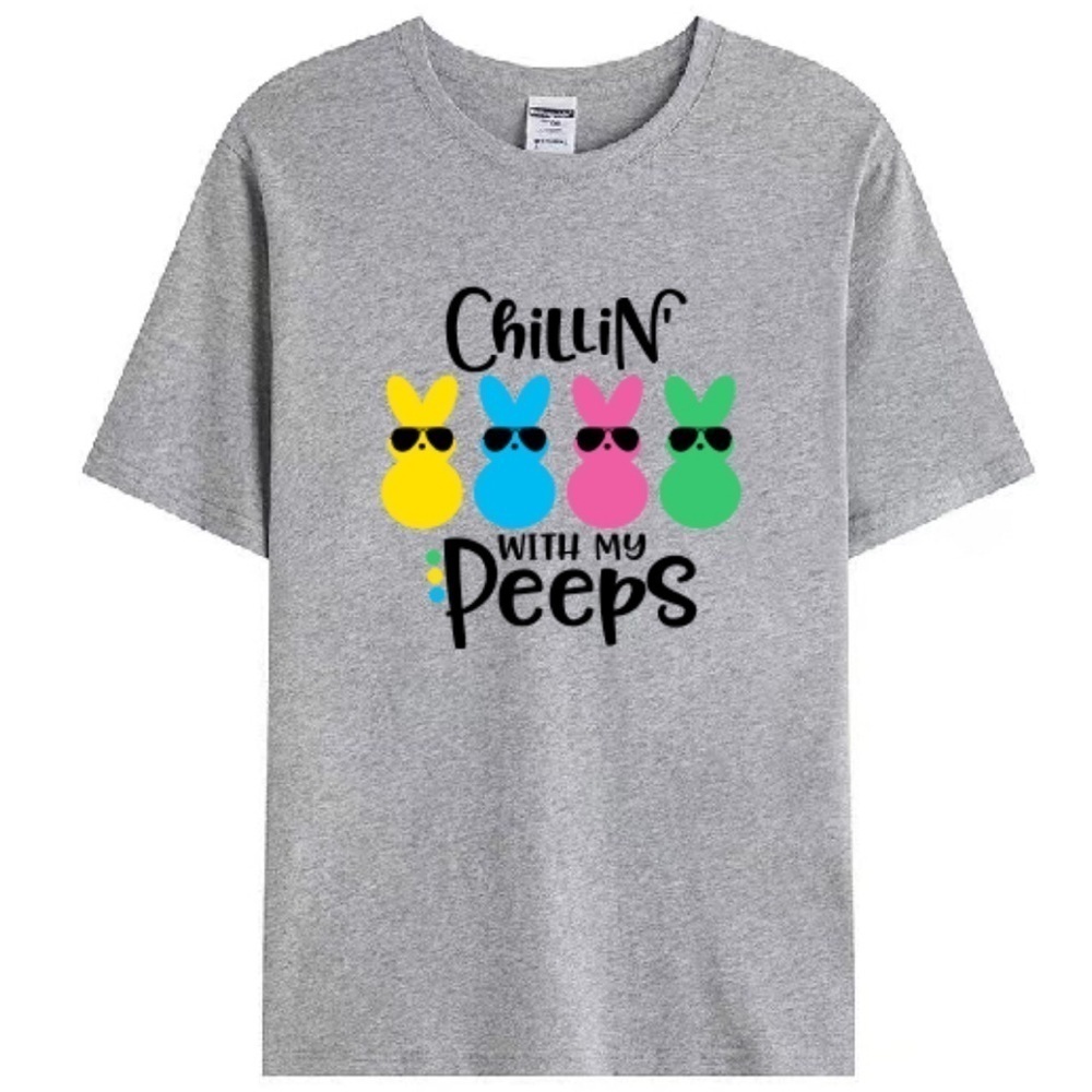 Easter Bunny Rabbit Peeps Graphic Tee Shirt New